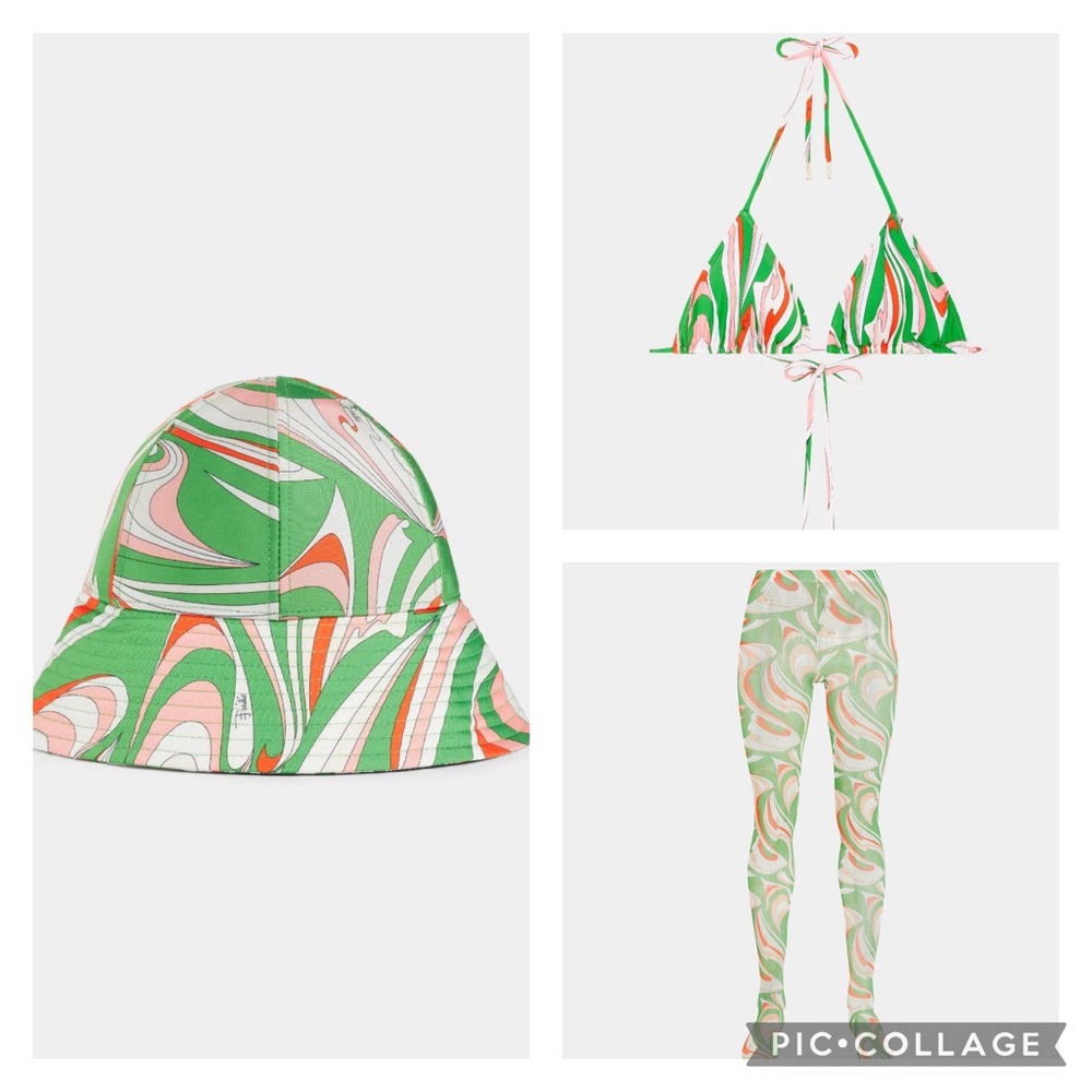 Emilio pucci leggings(s), Bucket Hat(L), Bralet(s)